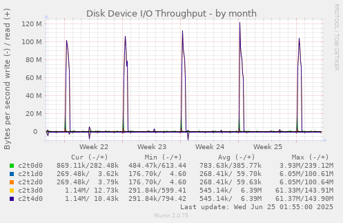 Disk Device I/O Throughput